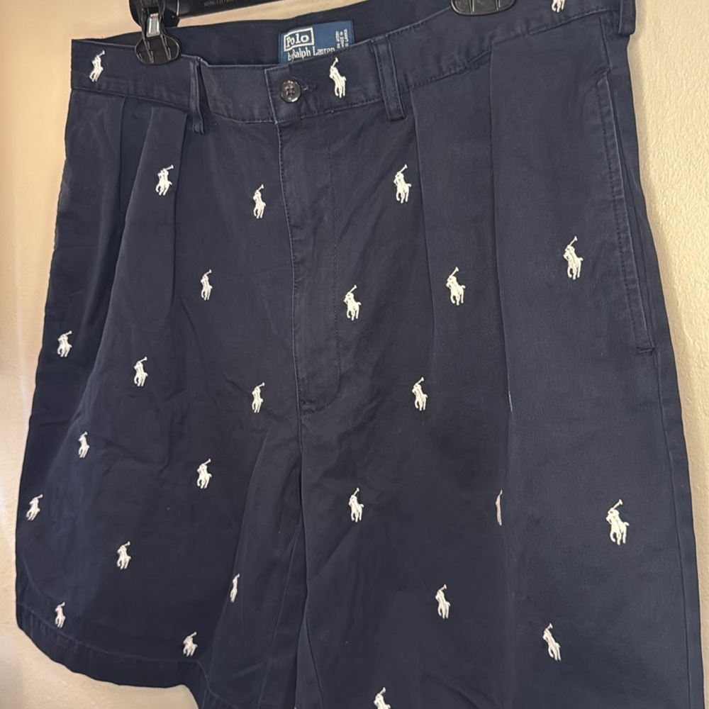 Polo by Ralph Lauren Tyler Navy Logo Shorts - size 35 waist - Picture 4 of 11
